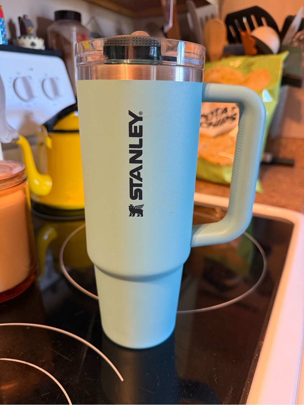 Stanley Mint Green Insulated Travel Mug with Handle